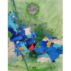 Zohaib Rind, 15 x 21 Inch, Acrylic on Paper, Abstract Painting, AC-ZR-335